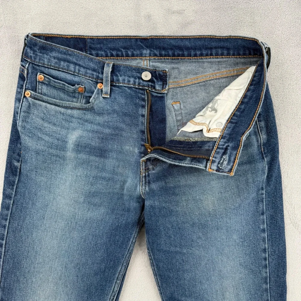 Levis 514 Mens Straight‎ Fit Jeans Dark Wash Straight Leg Size W30 L32 - Picture 6 of 16